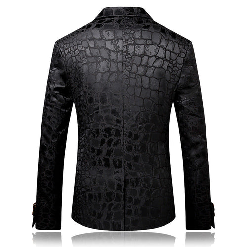Blazers Slim Fitted Dress Suit Black Jacket Men's