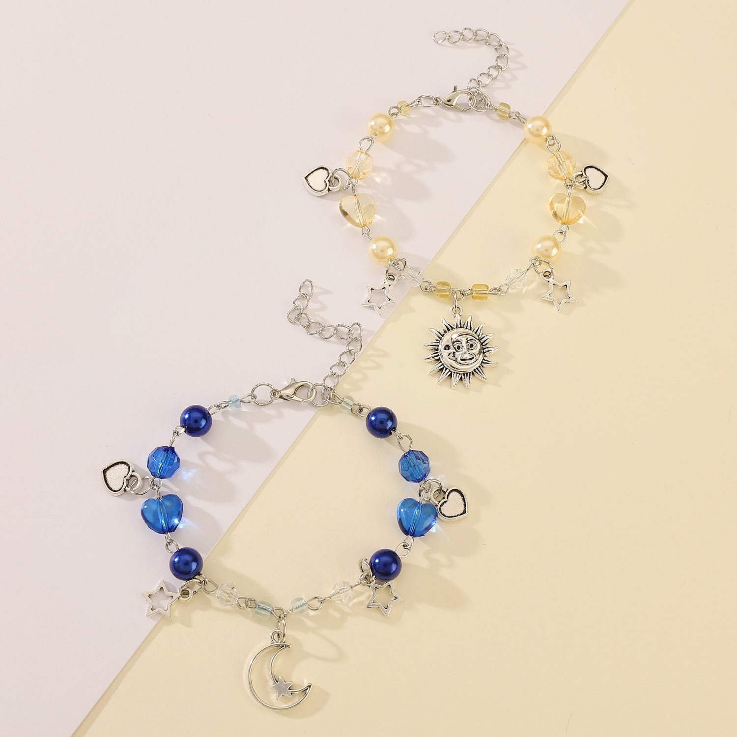 Out Cat's Paw Love Sun Moon Couple Bracelets