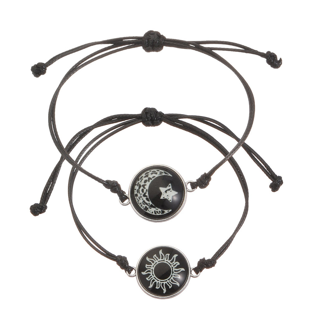 Out Cat's Paw Love Sun Moon Couple Bracelets